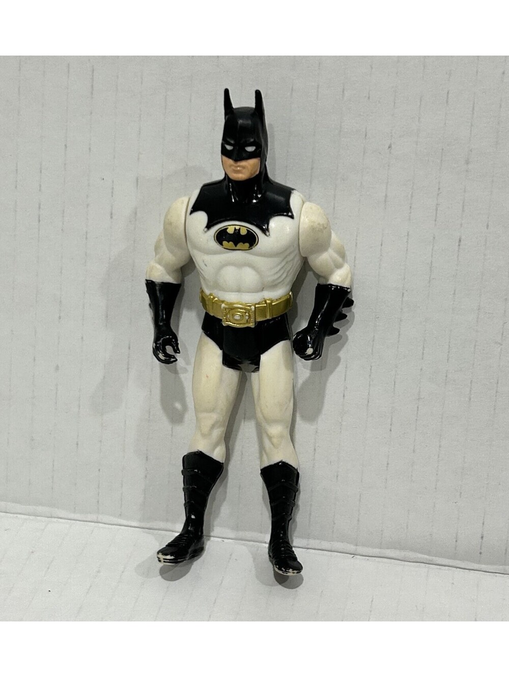Kenner Batman Action Figure White Black Gold DC Comics Toy Figure
